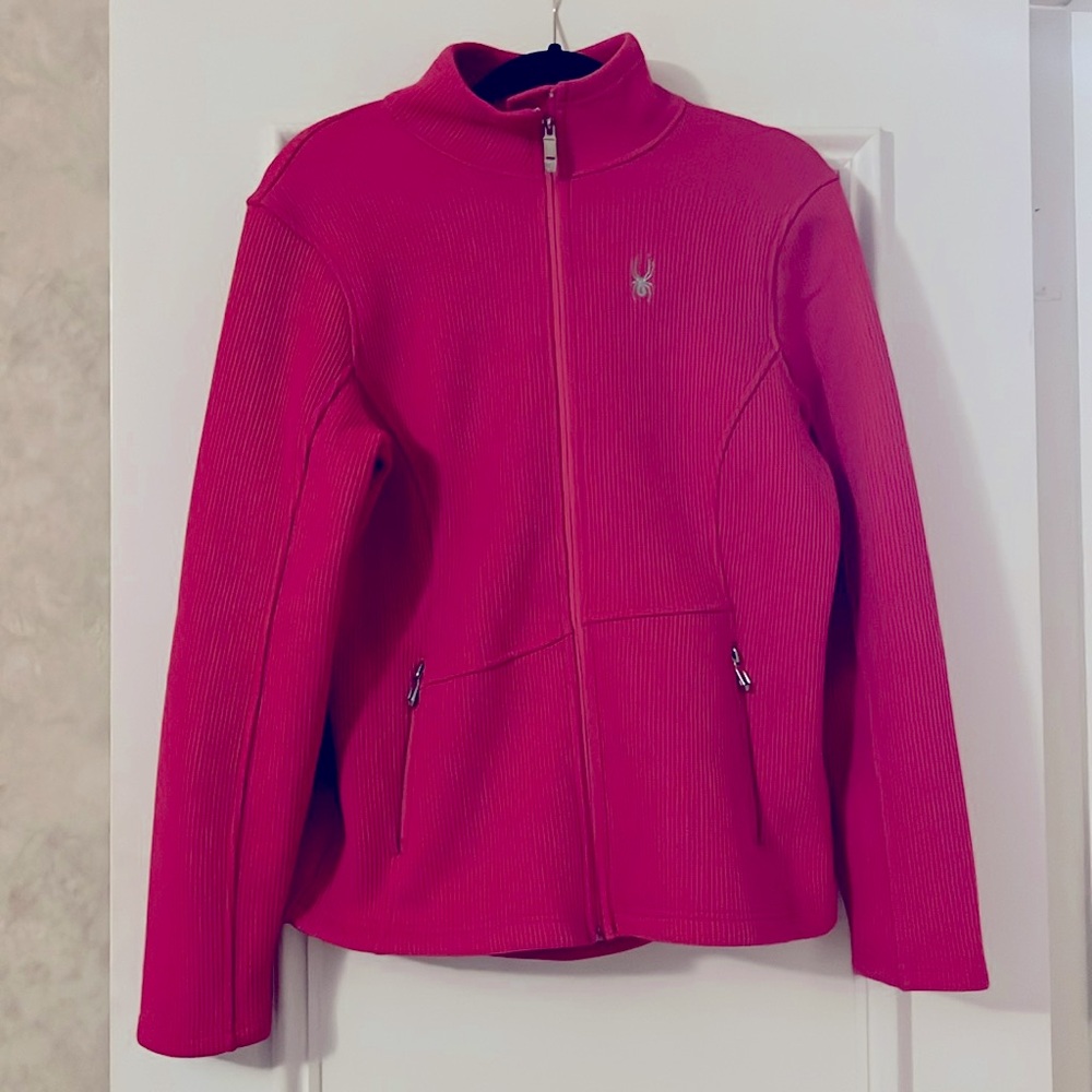 Spyder. cozy fitted fleece lined jacket size large/ petite